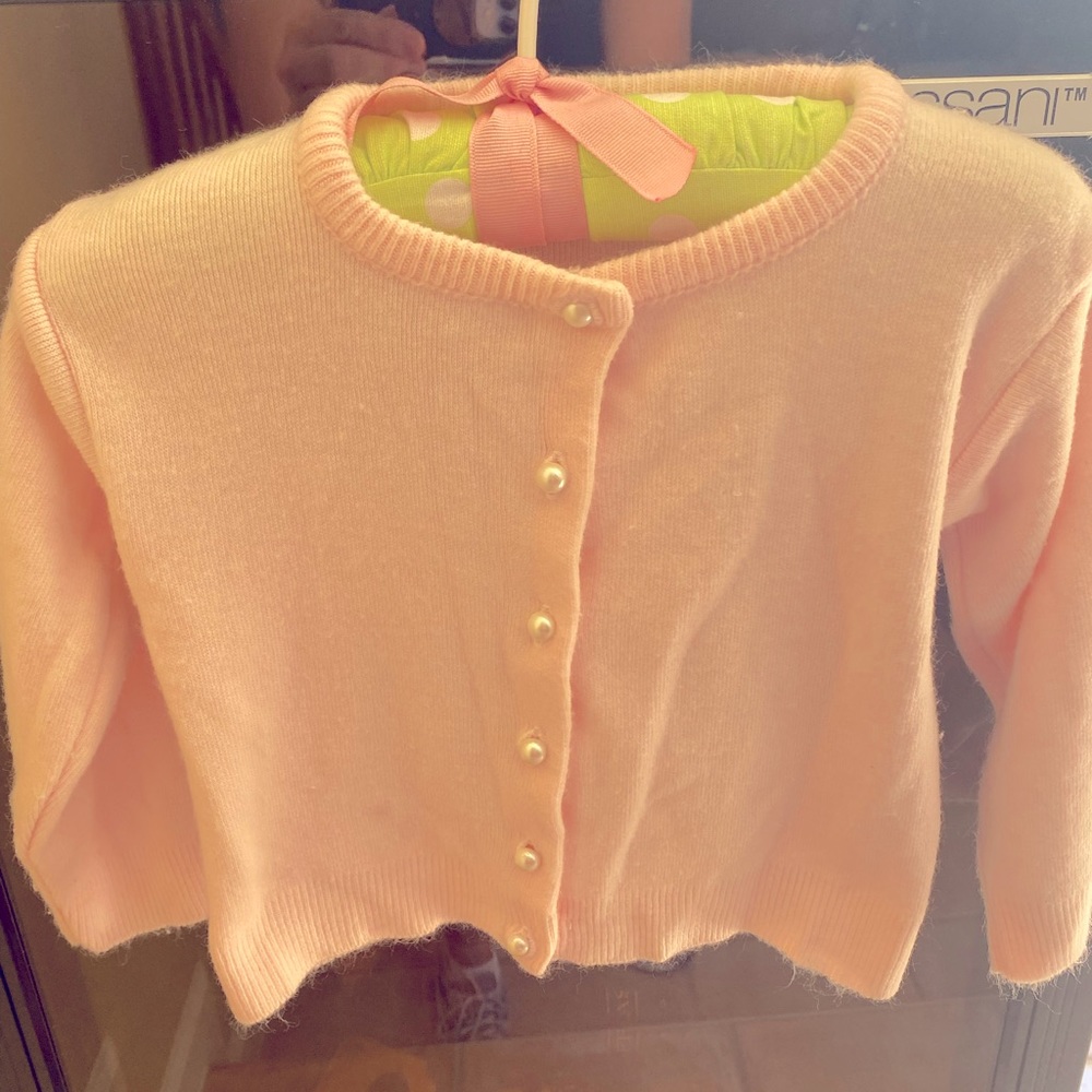 Julius Berger 4T girl’s pink cardigan sweater